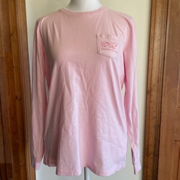 VINEYARD VINES Happy Mother’s Day Whale Filled Pink Long Sleeve T Shirt … - Picture 3 of 14